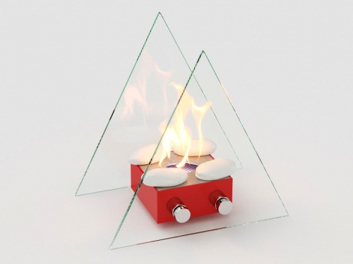 Настольный биокамин Lux Fire "Вулкан" S Красный Настольный биокамин Lux Fire "Вулкан" S Красный