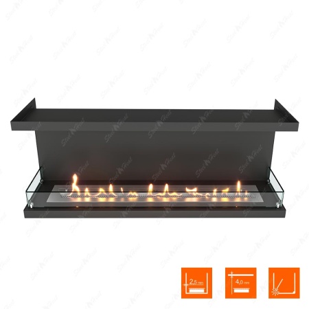 Биокамин фронтальный SteelHeat Leader 1200 стекло по цене 46 896 руб.