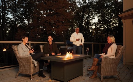 Стол-камин газовый NapoLEOn Hampton 127х82 см