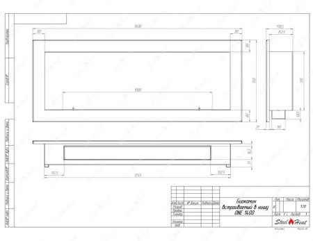 Биокамин SteelHeat ONE 1400 стекло по цене 52 600 руб.