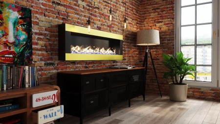 Биокамин "Русский огонь" Голд 1300N настенный с защитным стеклом по цене 52 950 руб.