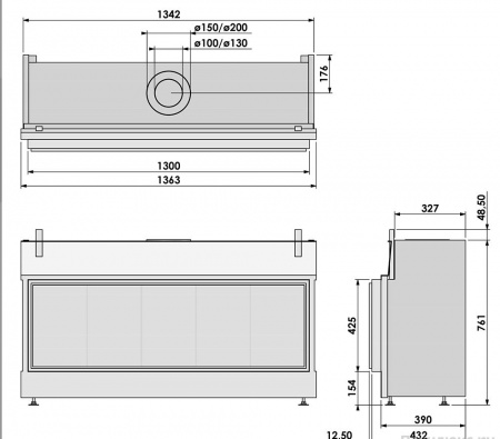 Газовый камин BellFires Horizon Bell Large Газовый камин BellFires Horizon Bell Large